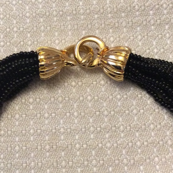 Multi strand black small bead necklace. - Picture 2 of 6